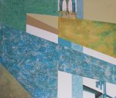 "Most brukliński"  Akryl na płótnie,  11,8 x 9,4 cm